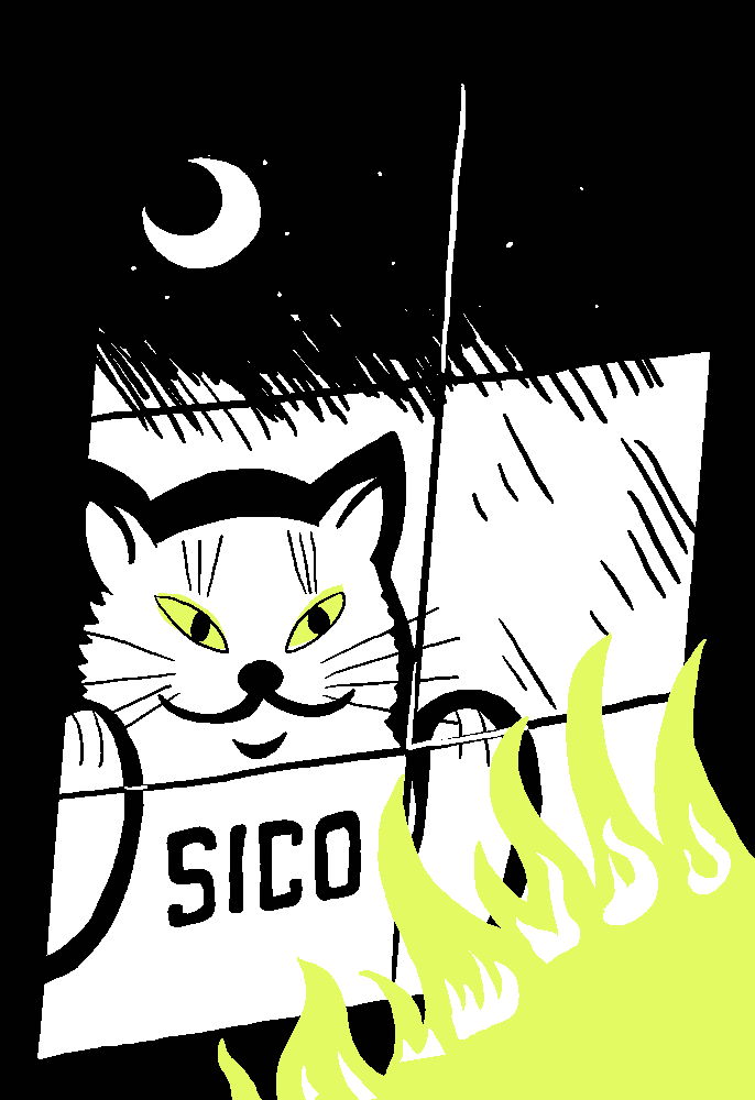 SICOs. Two color screenprint on heavyweight paper